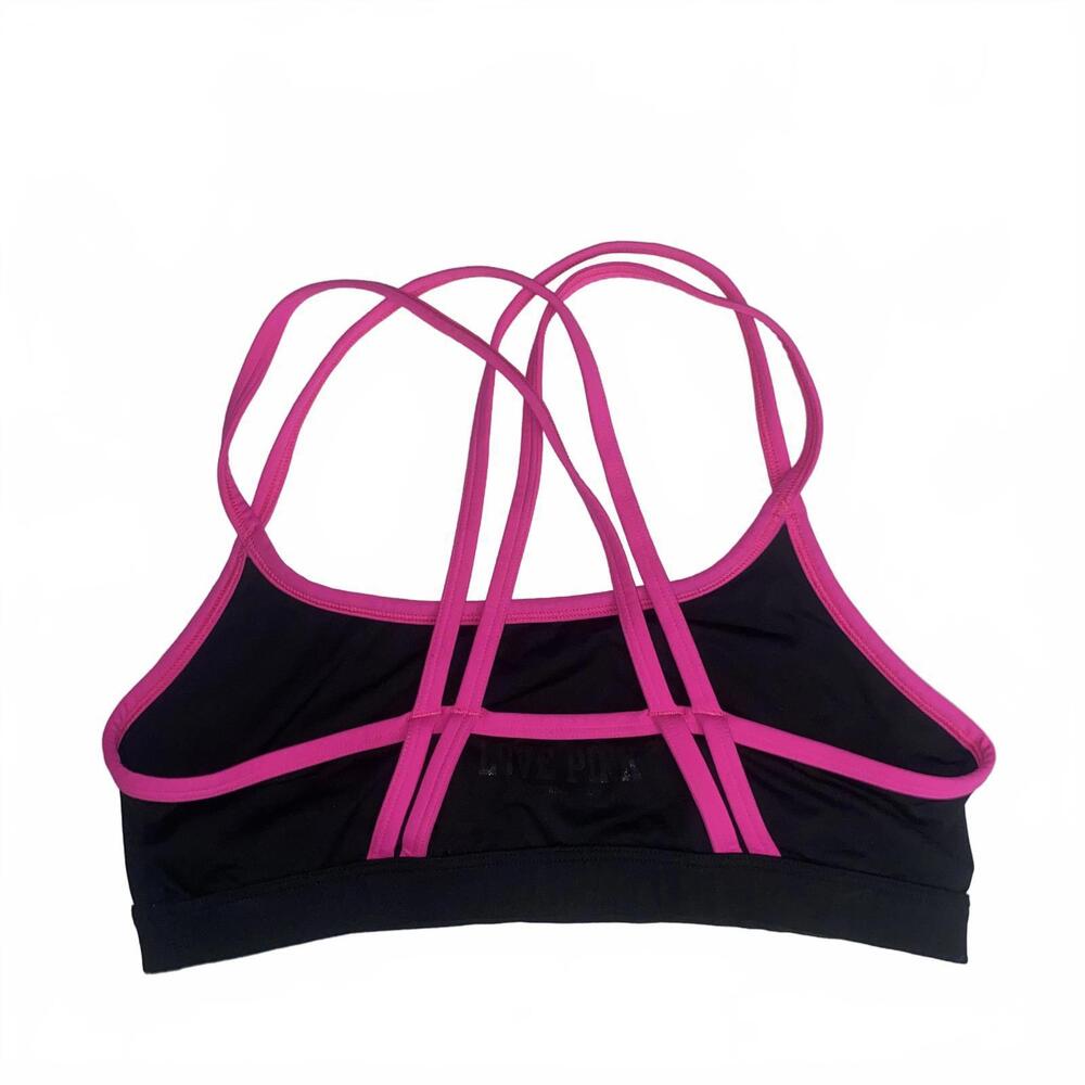 Victorias Secret Yoga Sportsbra Black and Pink M